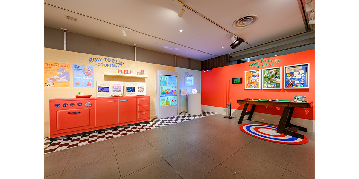 「誕生85周年記念 トムとジェリー展 君が笑うと、僕も笑っちゃう」展示風景