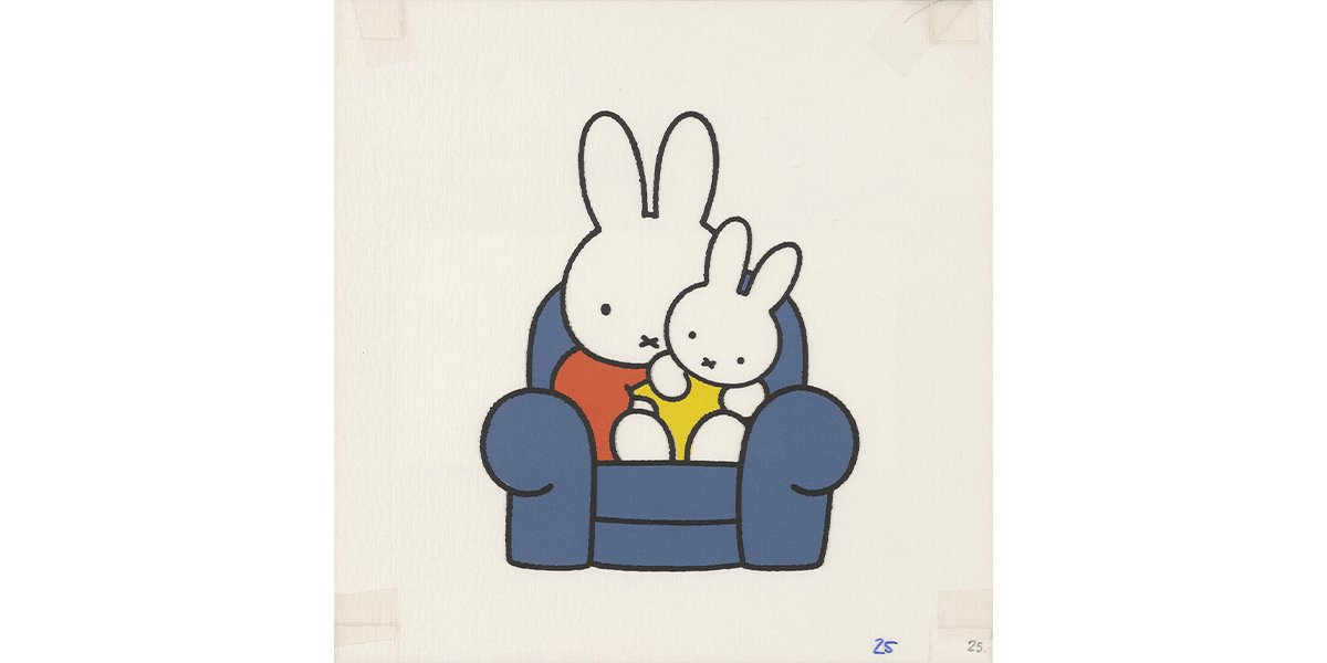 『誕生70周年記念 ミッフィー展』うさこちゃんとあかちゃん 2003年 印刷原稿