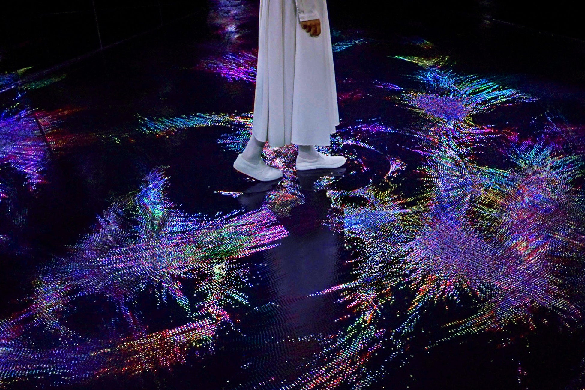 チームラボ バイオヴォルテックス 京都「生命は結晶化したうごめく光」